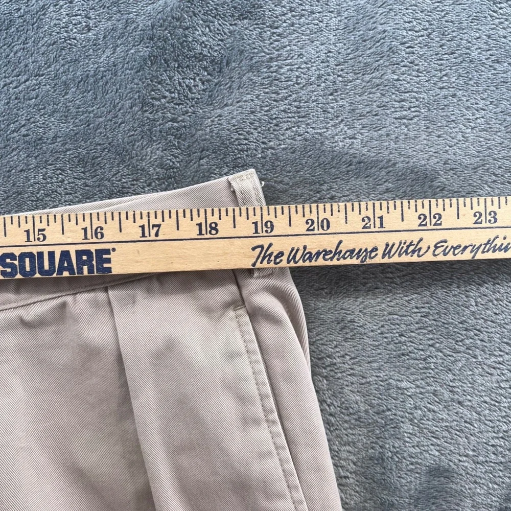 Polo Ralph Lauren Andrew Pant Mens 38x31 Khaki Tan Pleated Cotton Chino Trousers